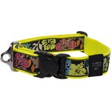 Rogz special agent floral klasična ogrlica za pse, 40mm, xxl, žuta Cene