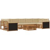  Set vanjskih sofa 8 kom. Prirodna i bež Smeđa | shoptok.hr