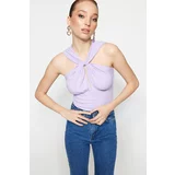 Trendyol Bodysuit - Purple - Fitted
