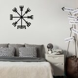 Wallity Zidna dekoracija Vegvisir, 60x60 cm, 1.5 mm, Crna Cene