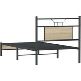 vidaXL Posteljni okvir brez vzmetnice hrast 75x190 cm inženirski les | Shoptok.si