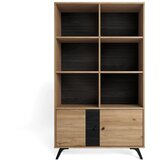 Marckeric Crna biblioteka u dekoru hrasta 92x160 cm Natura - | shoptok.hr