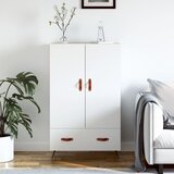 The Living Store Visoka omara bela 69,5x31x115 inženirski les - Visoka Omarica, (21429488) Cene