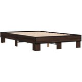  Okvir kreveta boja hrasta 120x200 cm konstruirano drvo i metal | shoptok.hr