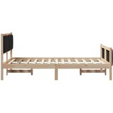  Okvir kreveta Smeđa i crna 120 x 200 cm Masivna borovina | shoptok.hr