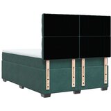 vidaXL Krevet s oprugama i madracem tamnozeleni 140x200 cm baršunasti | shoptok.hr