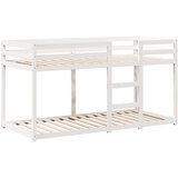 Krevet na kat s krovom bijeli 80 x 200 cm od masivne borovine | shoptok.hr