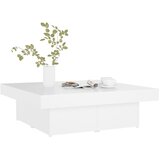  Stolić za kavu bijeli 90 x 90 x 28 cm od konstruiranog drva | Shoptok.si