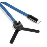 INF OTG in Type-C pleten kabel s držalom za telefon, 60W hitro polnjenje Blue, (5000276695) | Shoptok.si
