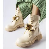 Gemre Beige boots with chain Galar | Shoptok.si