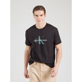 Calvin Klein Jeans Majica smaragdno zelena / crna / bijela | shoptok.hr