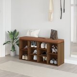 vidaXL Klupa za cipele boja smeđeg hrasta 103x30x48 cm drvena Cijene