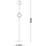 Ideal Lux - LED stojeća lampa BLOOM 2xLED/5,5W/230V CRI 90 zlatna/zadimljeno bež | Eponuda.com