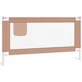 vidaXL sigurnosna ograda za dječji krevet smeđe-siva 160x25 cm tkanina | shoptok.hr