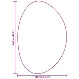 Bež Vuneni Tepih 140 x 200 cm Ovalni Minimalistički Veliki | shoptok.hr
