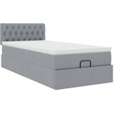  Otomanski krevet s madracem i LED svijetlosiva 80x200cm tkanina | shoptok.hr