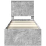  Okvir za krevet s uzglavljem Betonska siva 75 x 190 cm | shoptok.hr