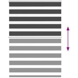 vidaXL Zavjesa zebra crna 115x100 cm širina tkanine 110,9 cm poliester | shoptok.hr