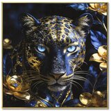 Signes Grimalt Slike, platna Slika Leopard Mornarsko Modra In Zlata Modra | Shoptok.si