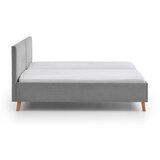 Meise Möbel Siva oblazinjena zakonska postelja z letvenim dnom 160x200 cm Piano – | Shoptok.si