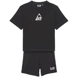 Ea7 Emporio Armani TRAIN LOGO SERIES BOY KIT TEE-SHORTS FREE Crna