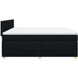 vidaXL Krevet s oprugama i madracem crni 200x200 cm od tkanine | shoptok.hr