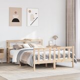 Maison Chic Posteljni okvir - Dvoposteljna postelja - Zakonska postelja brez vzmetnice 120x200 cm trdna borovina-J10582, (21774303) | Shoptok.si