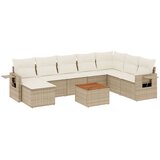  9-dijelni set vrtnih sofa s jastucima bež od poliratana 62 x 62 x 69 cm | Shoptok.si