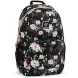 Flowery Black cvetlična AU-2 šolska torba, nahrbtnik 32x46x22cm
