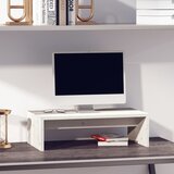  Stalak za monitor bijeli 50 x 27 x 15 cm od masivne borovine | shoptok.hr