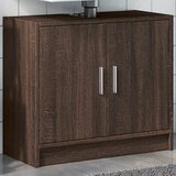 vidaXL Omarica za umivalnik rjavi hrast 63x29x55 cm inženirski les Cene