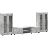  Set TV komoda FLORIN 3 kom. Betonski sivi Konstruirano drvo | shoptok.hr