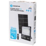 Aigostar LED prigušiva solarni reflektor LED/300W/3,2V IP66 + daljinski upravljač | Eponuda.com