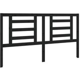 Maison Chic posteljno vzglavje - vzglavna omarica - nočna omarica črno 166x4x100 cm trdna borovina, (21706092) Cene