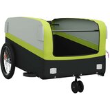 vidaXL Prikolica za bicikl crno-zelena 45 kg željezna | shoptok.hr