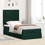  Okvir kreveta s madracima tamnozeleni 90x190cm baršunasti | shoptok.hr