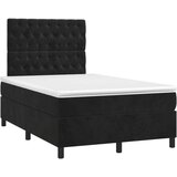  Box spring postelja z vzmetnico LED črna 120x200 cm žamet, (20790860) | Shoptok.si