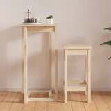 vidaXL Barska miza 60x60x110 cm trdna borovina | Shoptok.si