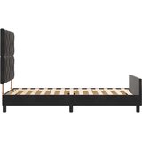  Krevet s opruga kutije s uzglavljem Crna 100 x 200 cm Baršun | shoptok.hr