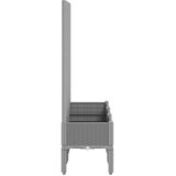  Vrtna sadilica s rešetkom svjetlosiva 120 x 40 x 142 cm PP | Eponuda.ba