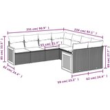  8-dijelni set vrtnih sofa od poliratana s jastucima bež | shoptok.hr