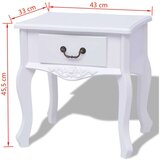  Nočna Omarica 2 kosa MDF Bele Barve - Nočna Omarica, (21433566) | Shoptok.si