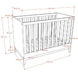 Vipack Otroška posteljica v orehovem dekorju z nastavljivo višino 60x120 cm v temni naravni barvi Ilyas – | Shoptok.si