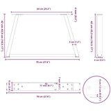 vidaXL noge jedilne mize v-oblika 2 kosa antracit 70x(42-43,3)cm jeklo | Shoptok.si