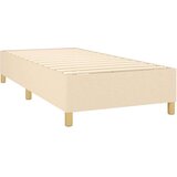 vidaXL Box spring postelja z vzmetnico LED krem 90x190 cm bl | Shoptok.si