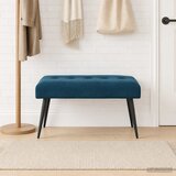  Klupa s gumbastim tkanjem Plava 80 x 40 x 46 cm Baršun | shoptok.hr