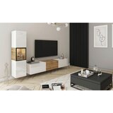 MID.YOU Dnevni Regal Berlin I, Barva Hrasta, Osvetlitev, 2-Delni | Shoptok.si