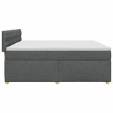  Krevet s oprugama i madracem tamnosivi 200 x 200 cm od tkanine | shoptok.hr