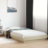 vidaXL Posteljni okvir z LED lučkami sonoma hrast 75x190 cm inž. les | Shoptok.si