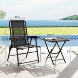  3-dijelni čelični bistro set vrtni namještaj sa sklopivim stolom i stolicama crni | shoptok.hr